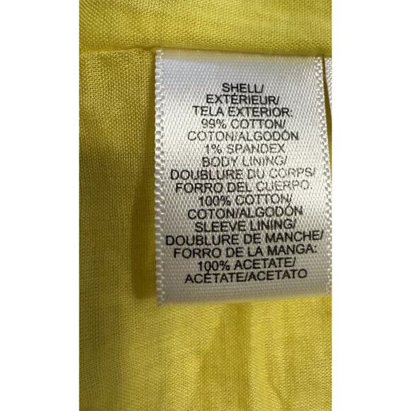 Ann Taylor Loft Tweed 3/4 Sleeves Blazer, Yellow, Sz: M, 78-35 - Picture 8 of 16